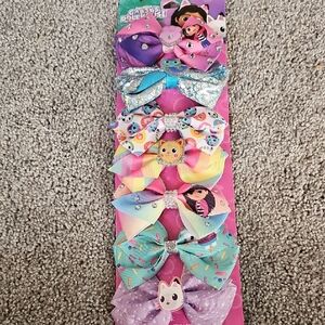 XX🖤🔹️Gabby Dollhouse Colorful Kids Hair Bow Set